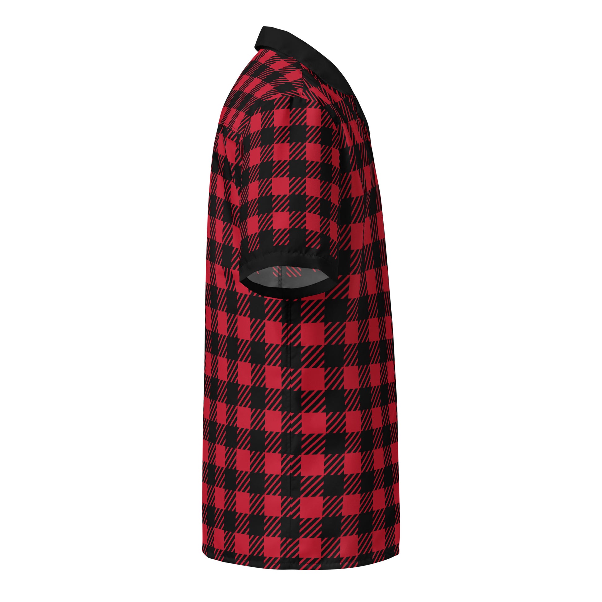 Red Plaid Unisex button shirt$38.95