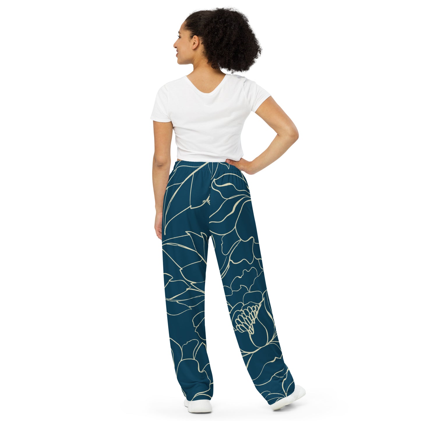 Tropical Midnight All-over print unisex wide-leg pants