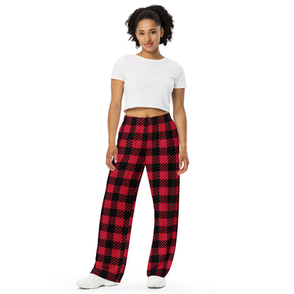 All-over print unisex wide-leg pajamas pants