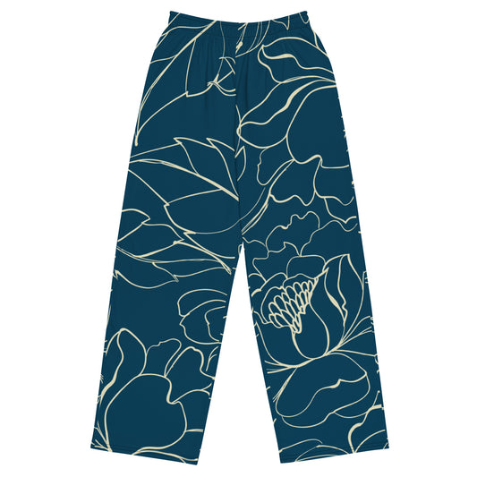 Tropical Midnight All-over print unisex wide-leg pants
