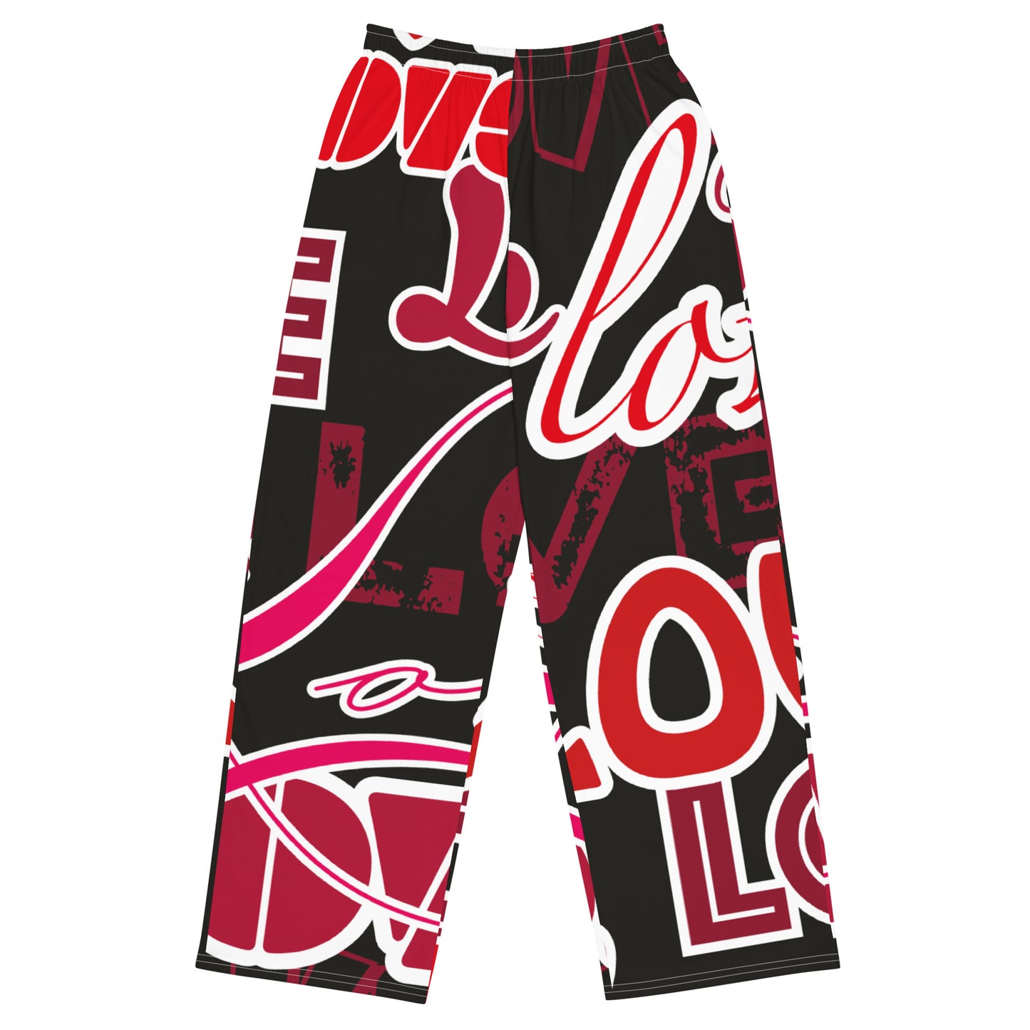 LOVE All-over print unisex wide-leg pants