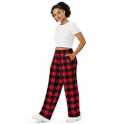 All-over print unisex wide-leg pajamas pants