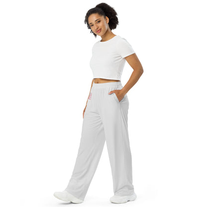 U.S.A All-over print unisex wide-leg pants