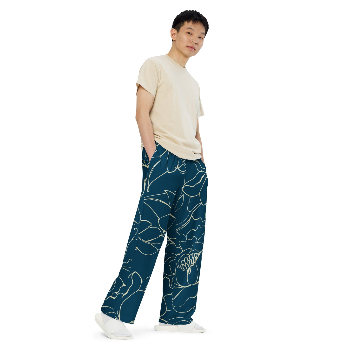 Tropical Midnight All-over print unisex wide-leg pants