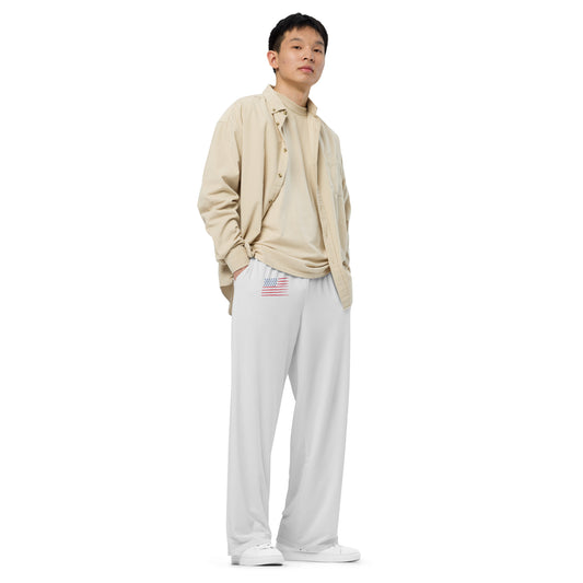 U.S.A All-over print unisex wide-leg pants