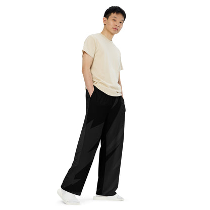 Dark Storm All-over print unisex wide-leg pants