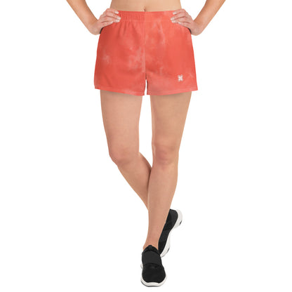 Pink-Tie-Dye Women’s Recycled Athletic Shorts