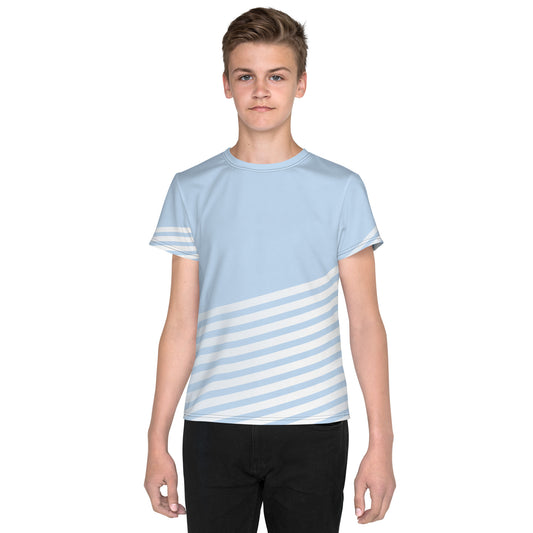 Blue-Dash Youth crew neck t-shirt