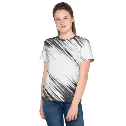 Black-On-White Youth crew neck t-shirt
