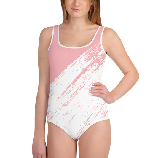 Pink-Swash All-Over Print Youth Swimsuit