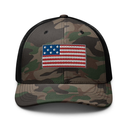 America Camouflage trucker hat