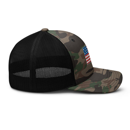 America Camouflage trucker hat