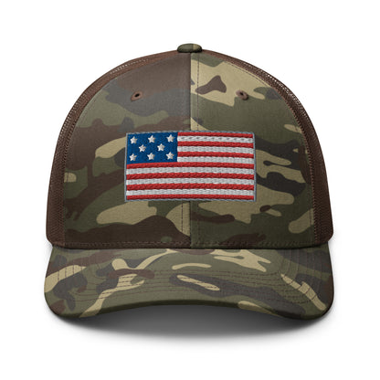 America Camouflage trucker hat