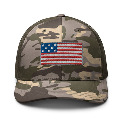 America Camouflage trucker hat