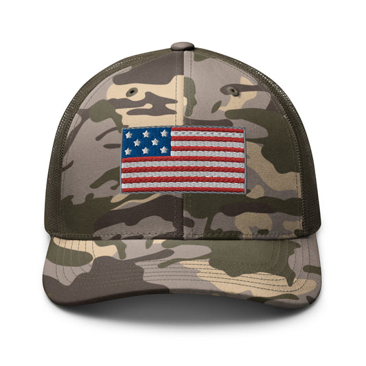 America Camouflage trucker hat