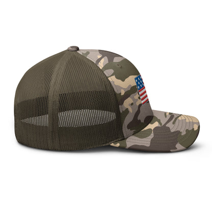America Camouflage trucker hat