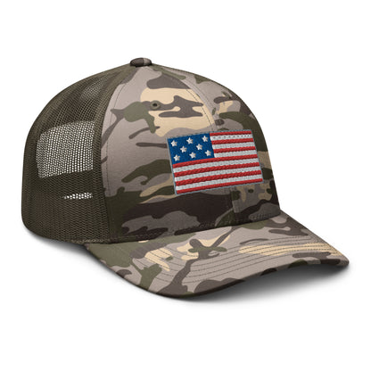 America Camouflage trucker hat