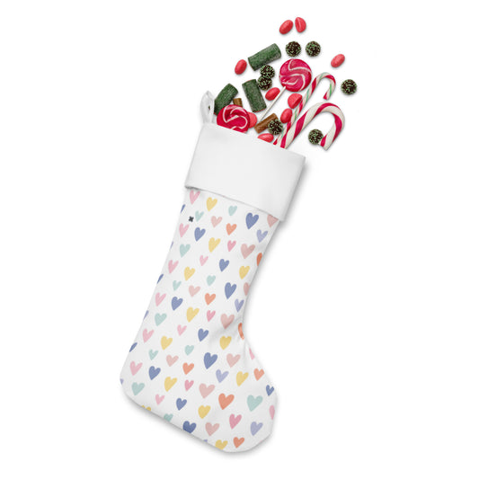 Hearts Christmas stocking