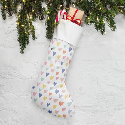 Hearts Christmas stocking