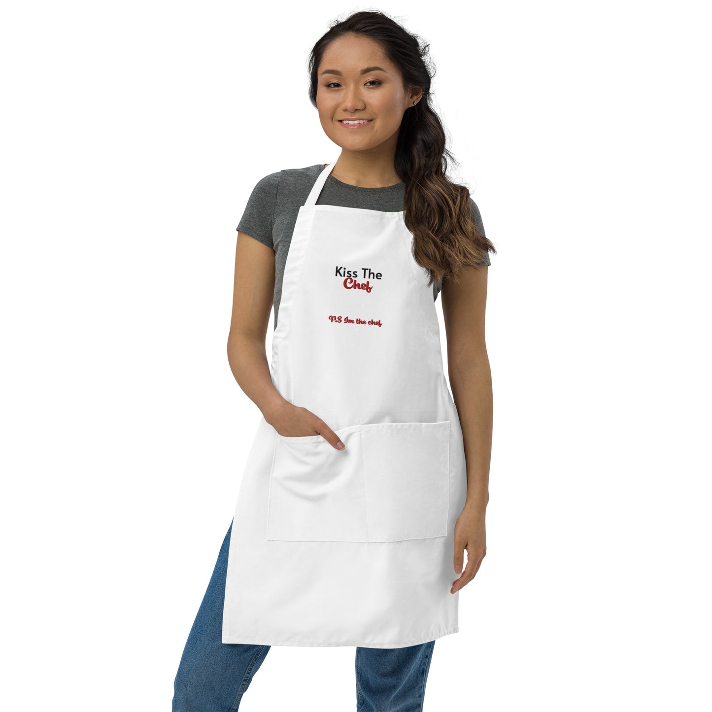 Kiss The Chef Embroidered Apron