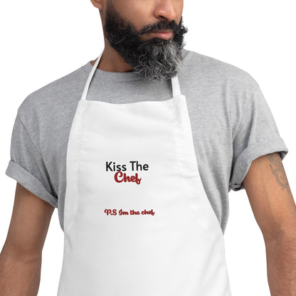 Kiss The Chef Embroidered Apron