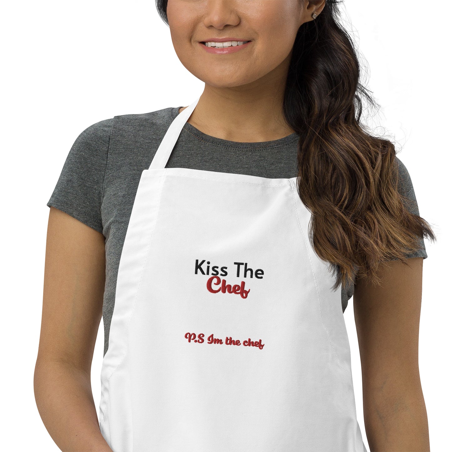 Kiss The Chef Embroidered Apron