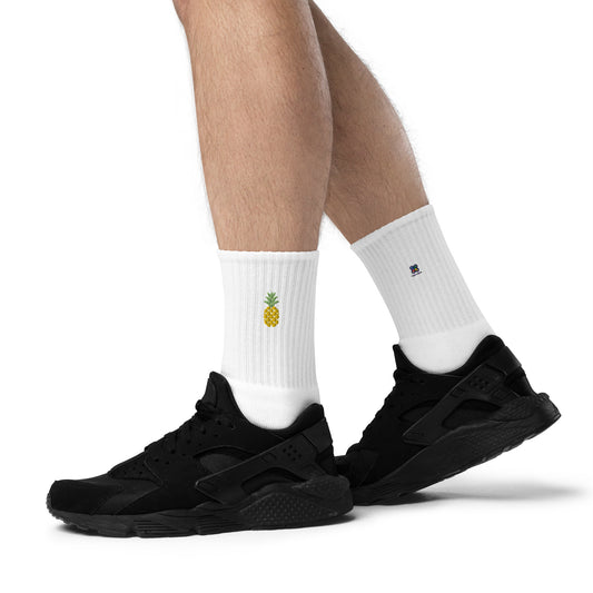 Pineapples Embroidered socks