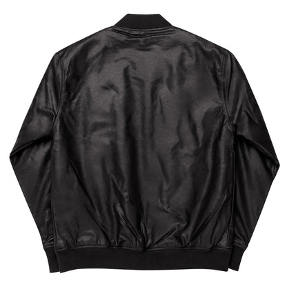 Deer Leather Bomber Jacket