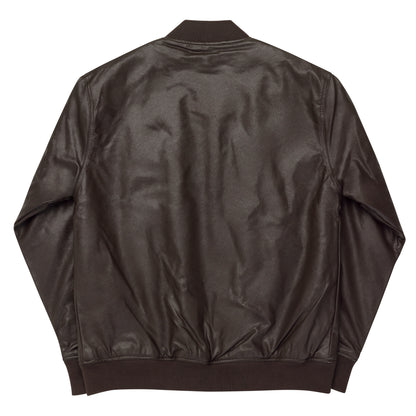 Deer Leather Bomber Jacket
