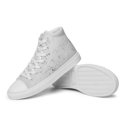 Marble Style Men’s high top canvas shoes