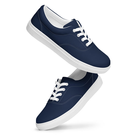 Navy-Blue Men’s lace-up canvas shoes