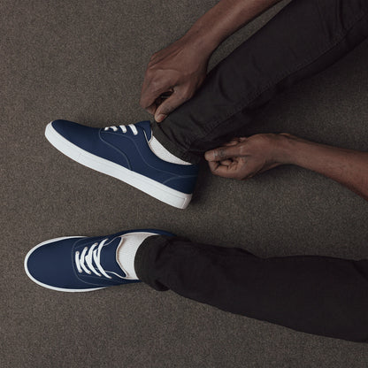 Navy-Blue Men’s lace-up canvas shoes