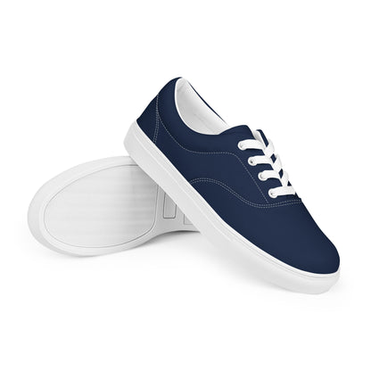 Navy-Blue Men’s lace-up canvas shoes