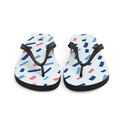 Colorful dashes Flip-Flops
