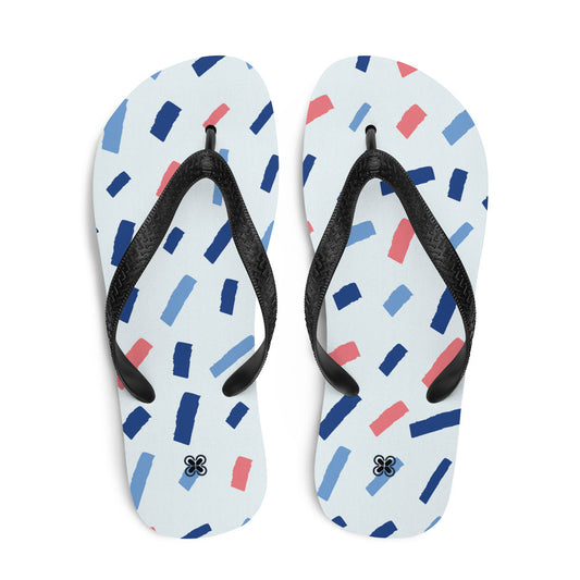 Colorful dashes Flip-Flops