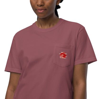 Japan Unisex garment-dyed pocket t-shirt