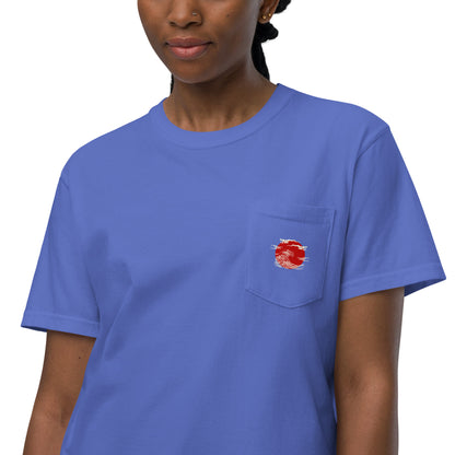 Japan Unisex garment-dyed pocket t-shirt
