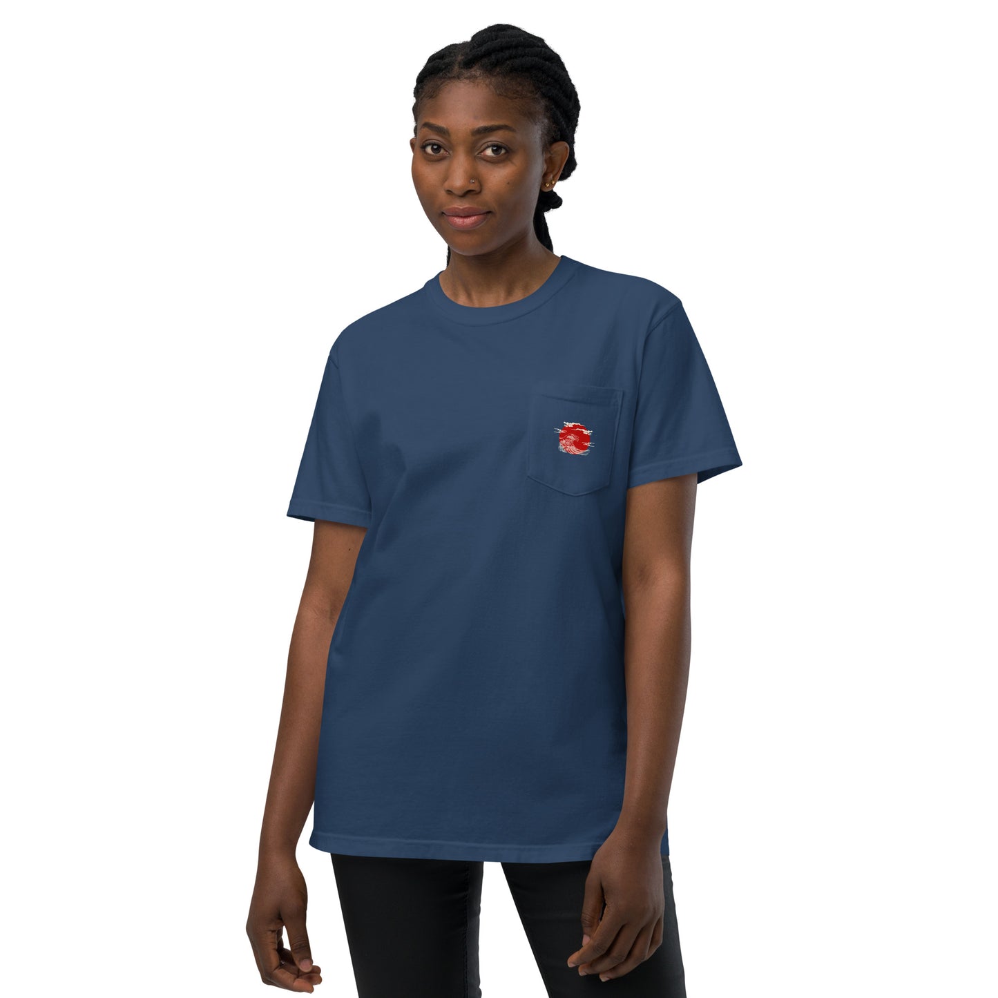 Japan Unisex garment-dyed pocket t-shirt