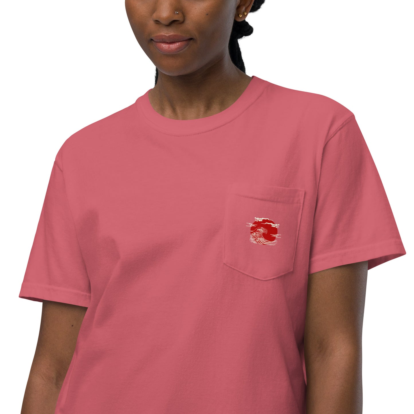 Japan Unisex garment-dyed pocket t-shirt