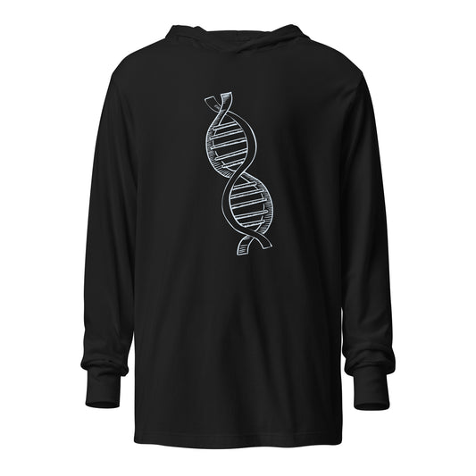 DNA Hooded long-sleeve tee