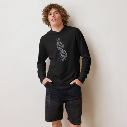 DNA Hooded long-sleeve tee