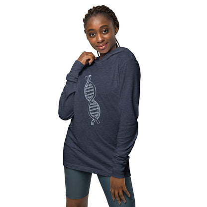 DNA Hooded long-sleeve tee