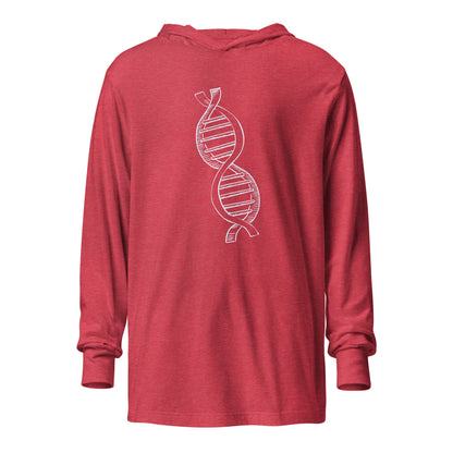 DNA Hooded long-sleeve tee