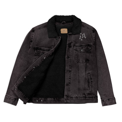 Musical denim sherpa jacket
