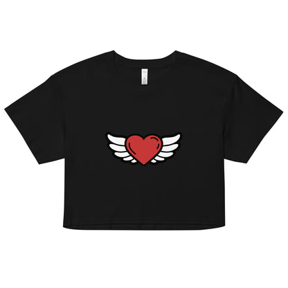 Heart-Angel Women’s crop top