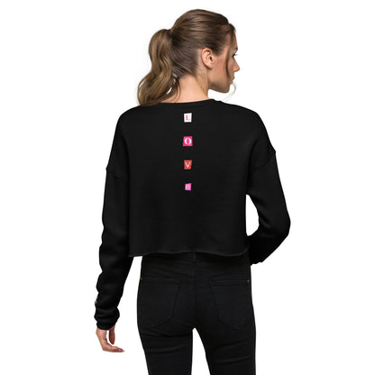 L-O-V-E Scarp-book Crop Sweatshirt