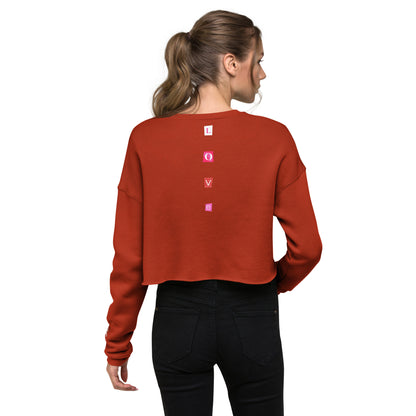 L-O-V-E Scarp-book Crop Sweatshirt