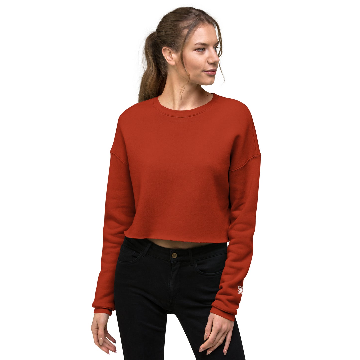 L-O-V-E Scarp-book Crop Sweatshirt