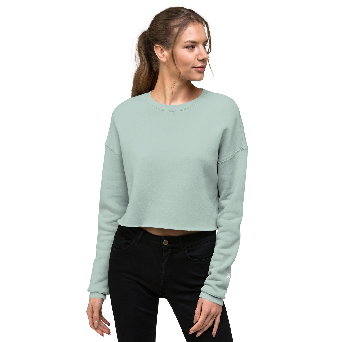 L-O-V-E Scarp-book Crop Sweatshirt