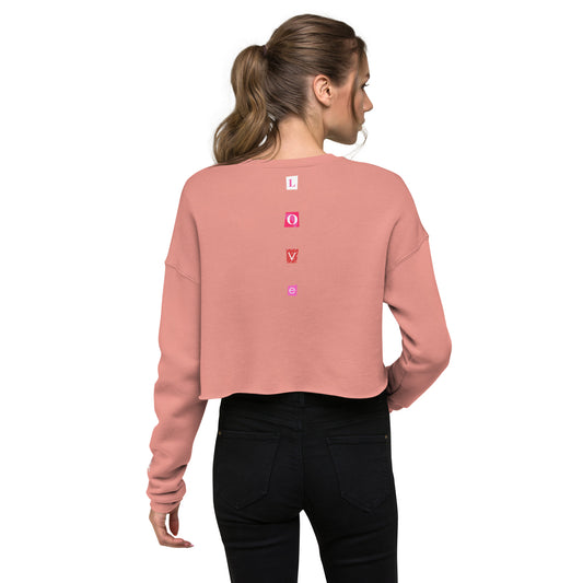 L-O-V-E Scarp-book Crop Sweatshirt